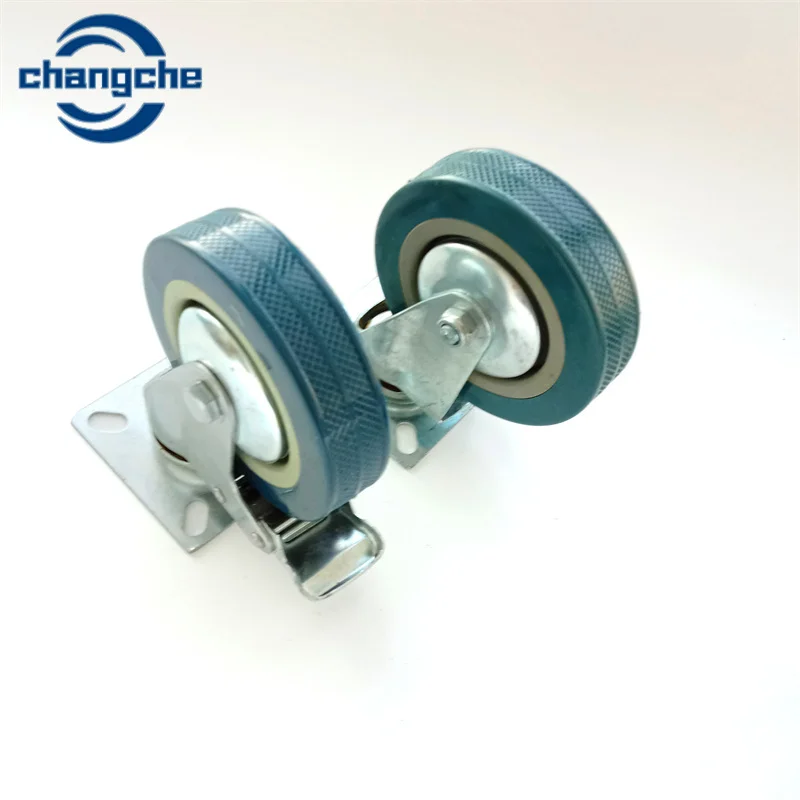 5 inch hot sale high quality  rubber swivel industrial caster medium duty cart wheel