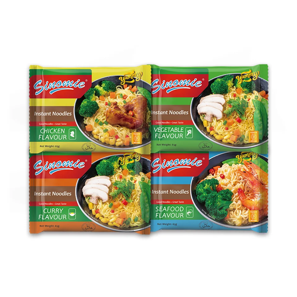 Wholesale Ramen Noodles Newly Design HALAL  Fast Food Name Cooking Ramen Bag Packing Instant Soup Noodles