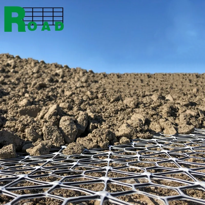 Reinforcement Triaxial geogrid For Base Stabilization And Road Way Grille Geogrilles