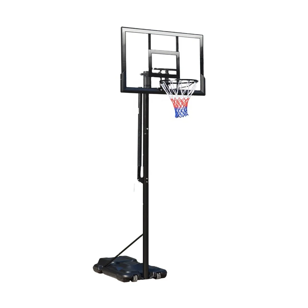 48*32Inch Backboard Basketball Stand 8-10ft Portable Basketball Hoop Goal 18Inch Basketball Rim