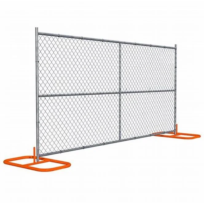 Movable Temp Fencing Rent Construction Site Metal Mobile Panel Temporary Fence Chain Link mesh Filled hired panel barrier
