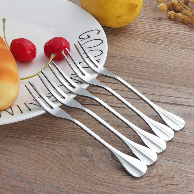 high quality Wholesale Stainless Steel 18/8 Flatware Pizza Moon Cake Fruit Forks