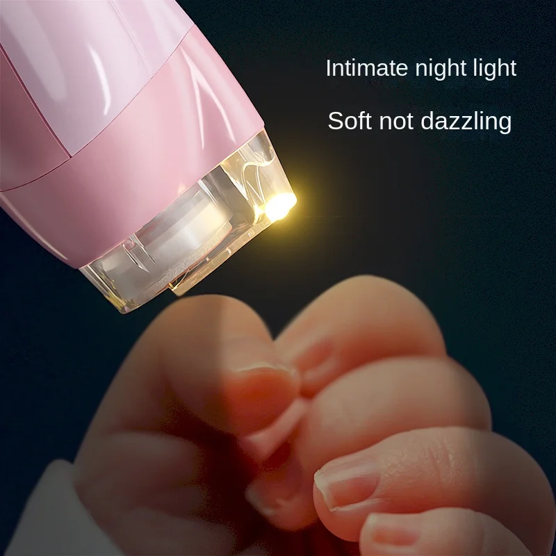 Rechargeable Electric Nail Clipper for Newborns Children Baby Manicure Care Set with Plastic Finger Accessory for Pedicure Toes