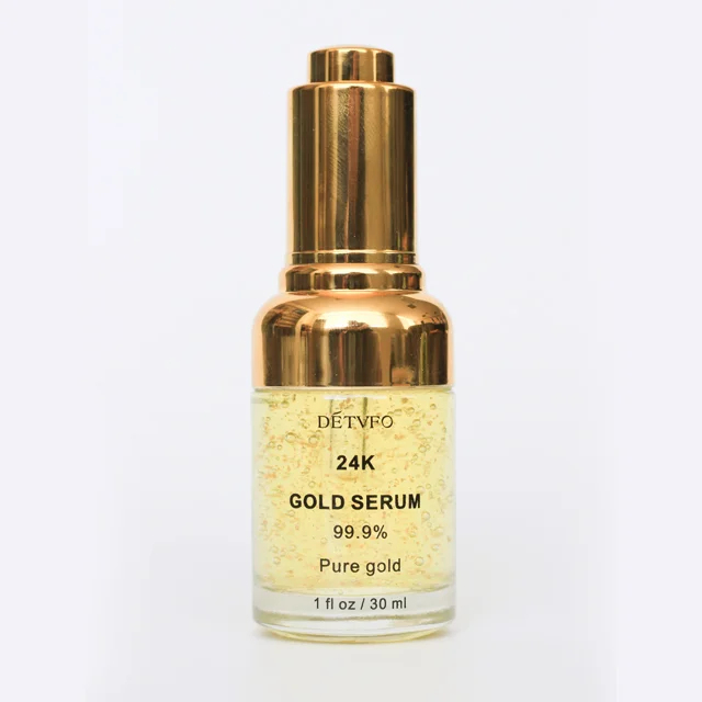 Custom logo 24k gold essence anti wrinkle vitamin C serum