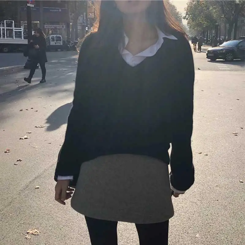 
2021 Women Oversized High Quality Autumn Pullovers Warm Long Sleeve Knitwear Sweaters For Women 