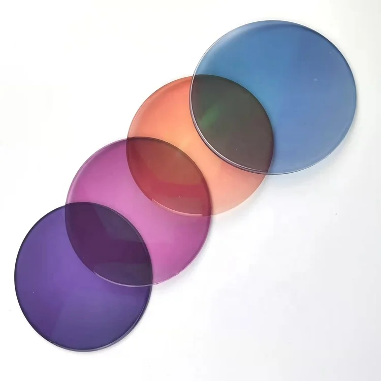 Green 1.56 Photo China  Pink Blue Purple Optical Lens for Anti UV Rays Transition Photochromic Sunglass