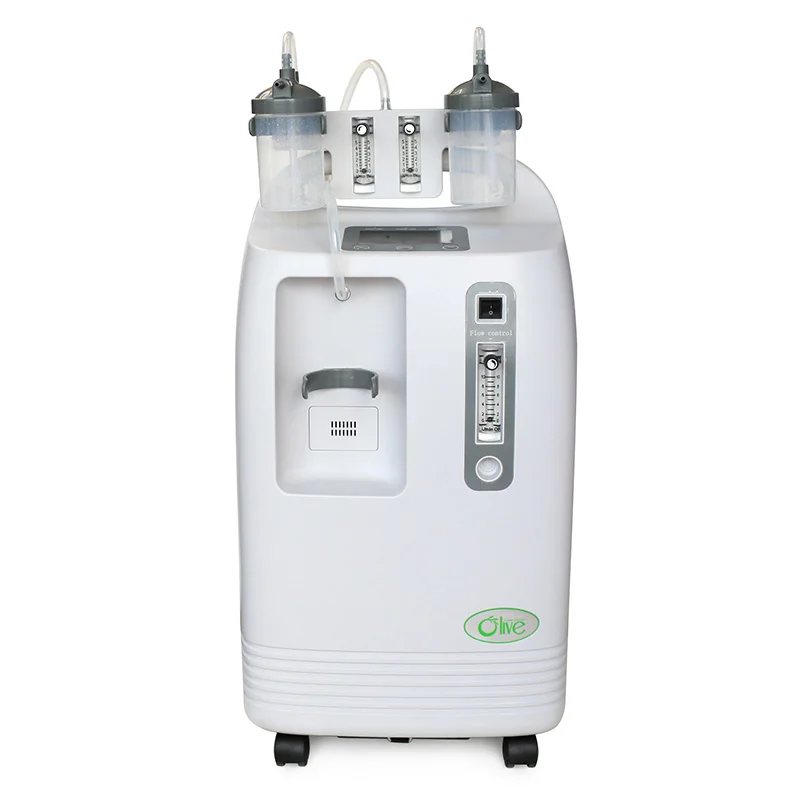 OLIVE 2021 New Invention 5l 8l10l 20l Medical Grade Single Flow Oxgen Concentrator Use Oxygen Double Flow Device For 2