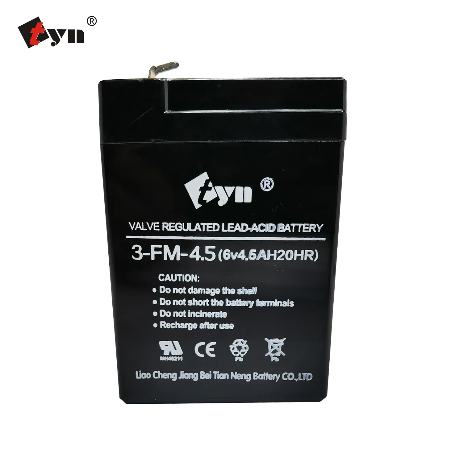 electronics battery lead acid battery 6V4.5AH factory price for good quality