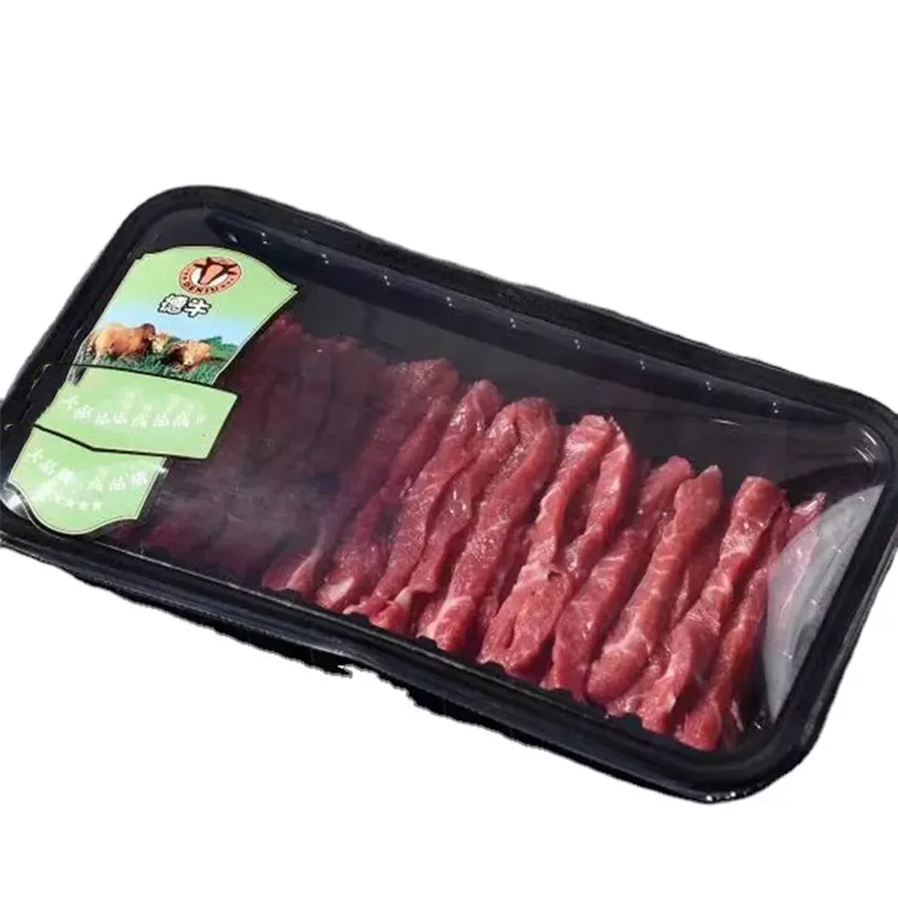 Одноразовый пищевой пластиковый контейнер для супермаркета свежего мяса китайский поставщик