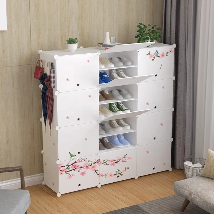 Portable Living Room Furniture Creative Shoe Organizers Plastic Boots Shoes Rack