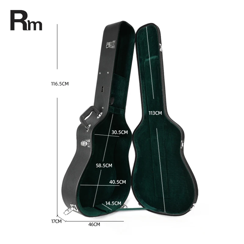 Provide  Custom design  Guitar Case Bag  PU leather plywood 12 Strings Acoustic Guitar Case Waterproof  Guitar Hard Case