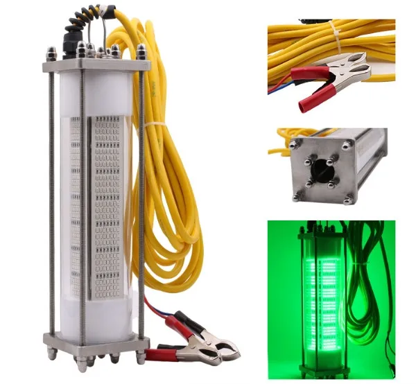 Dc12v Led Fishing Boat Lights Commercial  IP66 Marine Underwater Lure Attractor Green Yellow White Blue Red Light