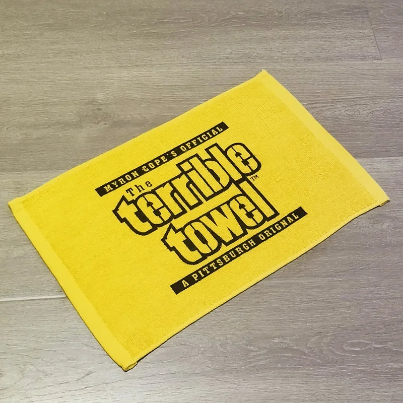 Cotton Terrible Towel Wholesale High Quality Rally Towel Custom Printed Cotton Rally Towels(Pittsburgh Steelers)