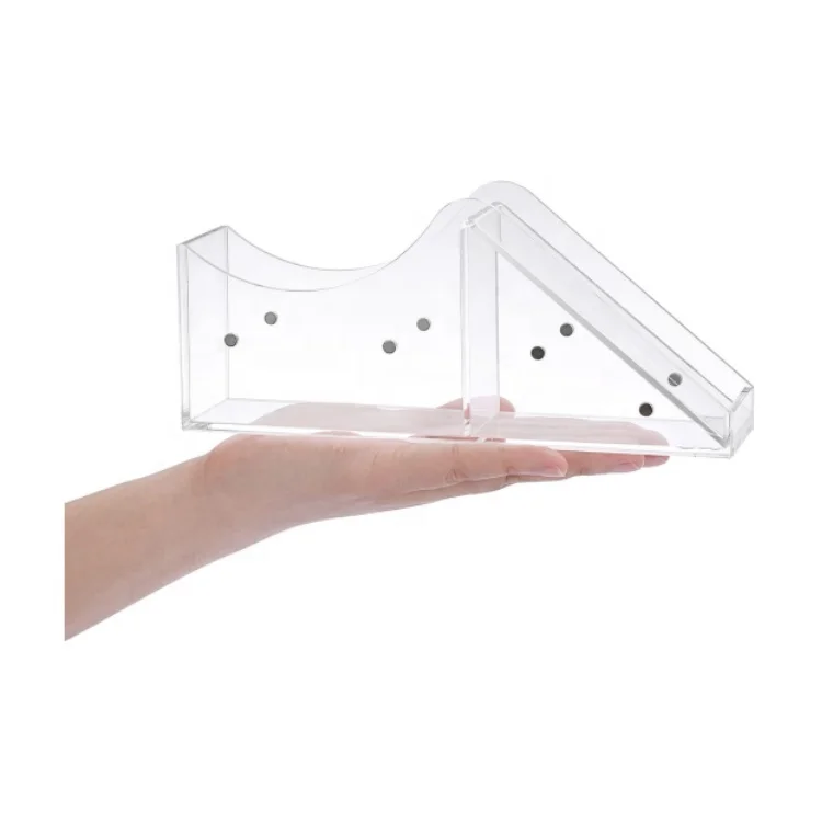Perfume Simple Clear Acrylic Belt Storage Holder Belt Case with Magnet on Side for Tie and Bow Tie Acrylic Display Holder