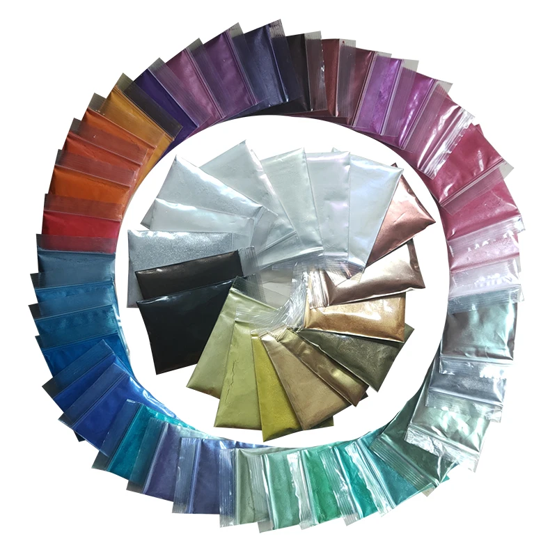 10G/Bag Epoxy Resin Mica Powder Pigment For Nail Art DIY Pearlescent Pigment For Craft products Painting  Slime Ink