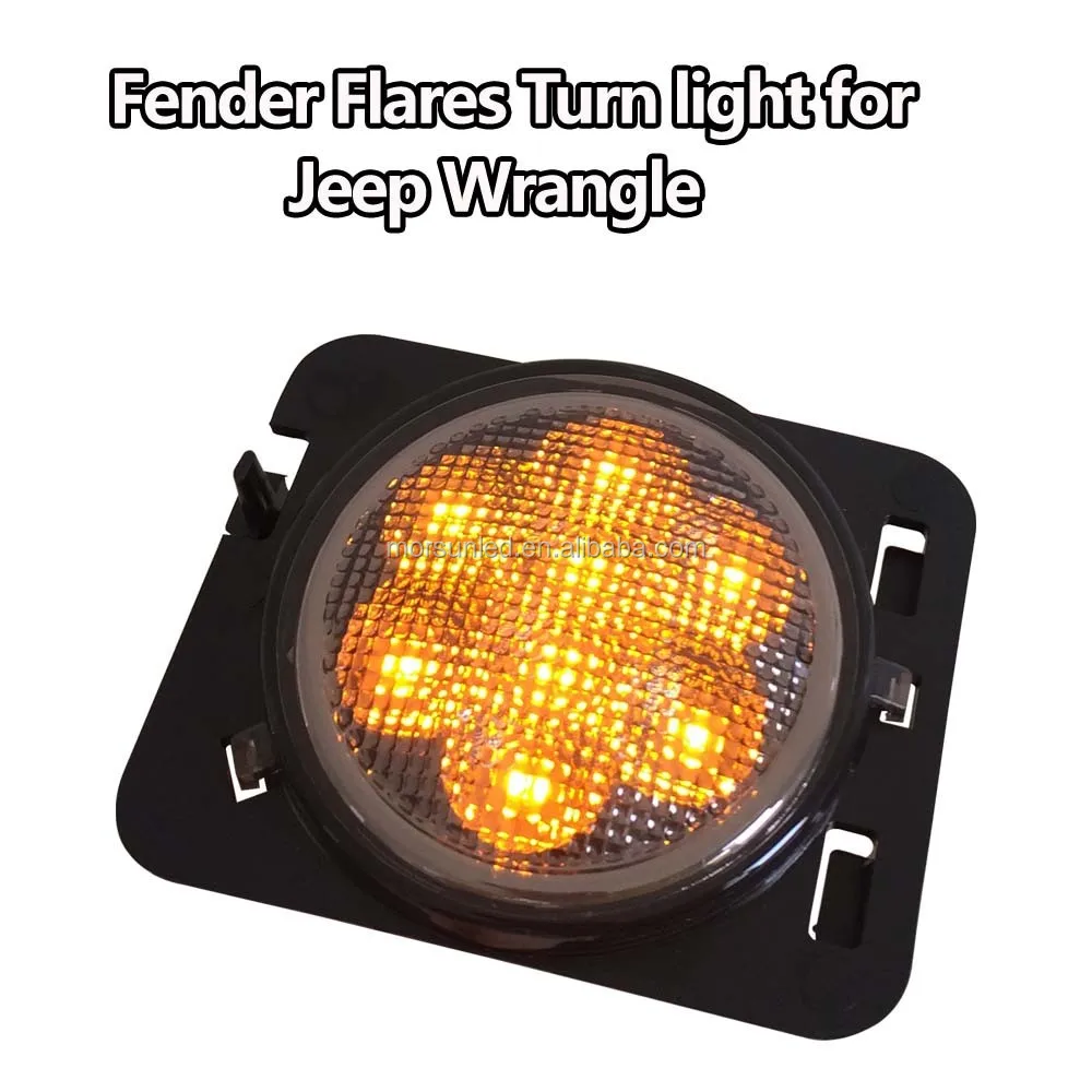 Аксессуары из АБС-пластика для jeep wrangler JK, 12 В, брызговик, поворотный сигнал, светодиодные боковые габаритные огни