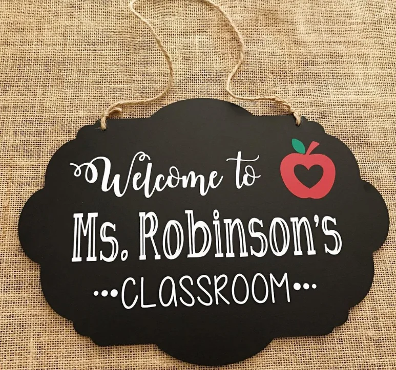 Double-sided lanyard wooden small blackboard home decoration message simple listing small fresh fashion crafts