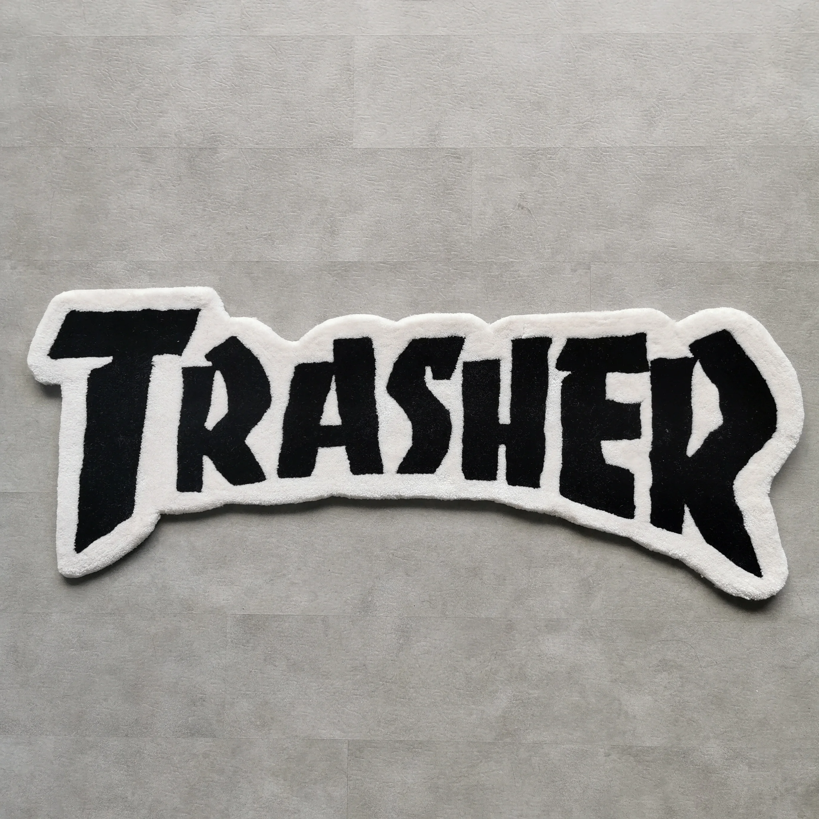 
Business Customized Flooring Door Mat Irregular Shape Letter Design Carpet Tufting Handmade Rug 3D Custom Logo Rug 