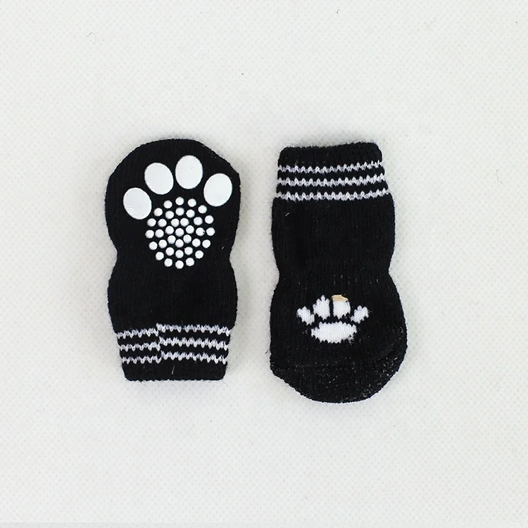 indoor floor grip socks dog shoes slip proof claw cover pet socks knit paw protector