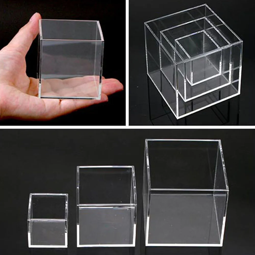 JAYI Custom Size Clear 5 Sided Acrylic Box