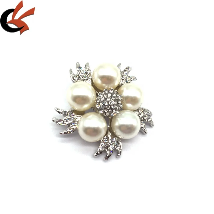wholesale cheap price in bulk brooch pearl stone brooch for wedding invitations
