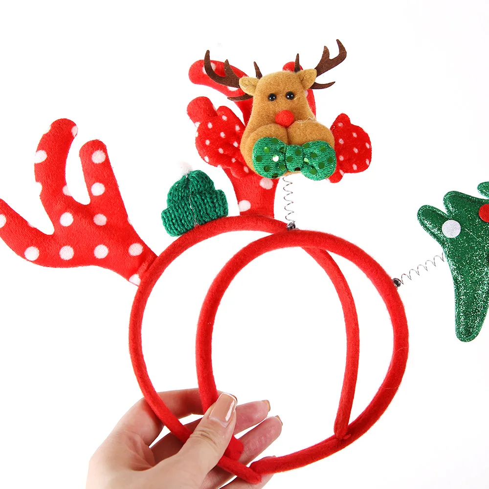 Christmas Decoration Headband Antler Pentagram Santa Claus Headband Kids Adult Christmas Party Hair Accessories