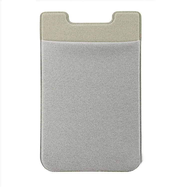 Removable and washable 3M adhesive sticker fabric card holder for cell iphone