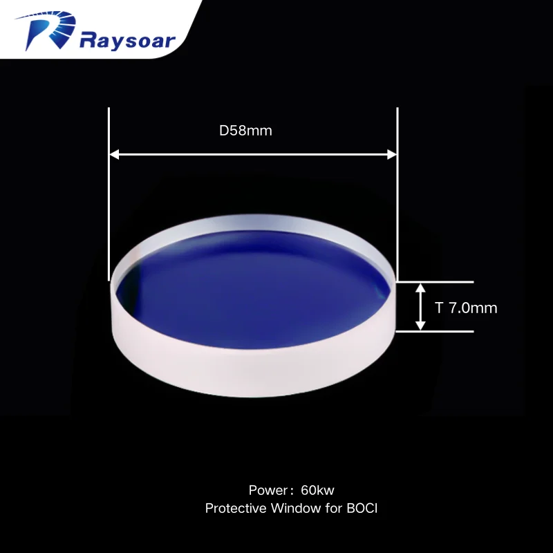 Raysoar D58 * 7 лазерная защита оконных линз Оптическое волокно лазерные защитные окна для максимальной лазерной резки