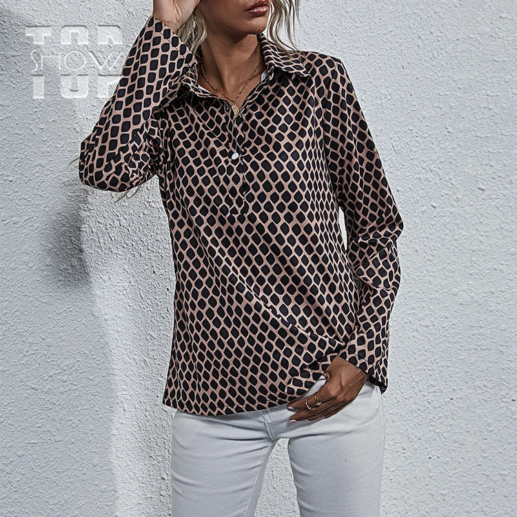 Leisure Vintage Shirts Button Lapel Cardigan Top Lady Loose Long Sleeve Oversized Shirt Womens Blouses Casual Tunic Blusas