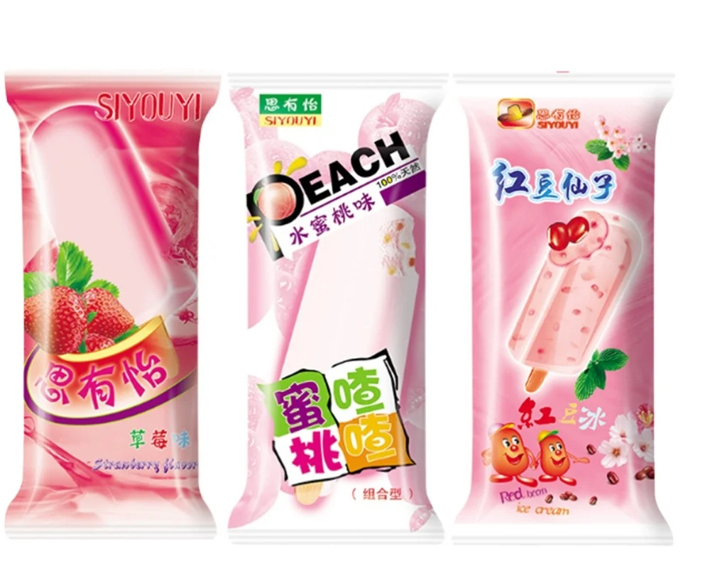 Custom Frozen disposable popsicle wrappers ice cream plastic packaging bag