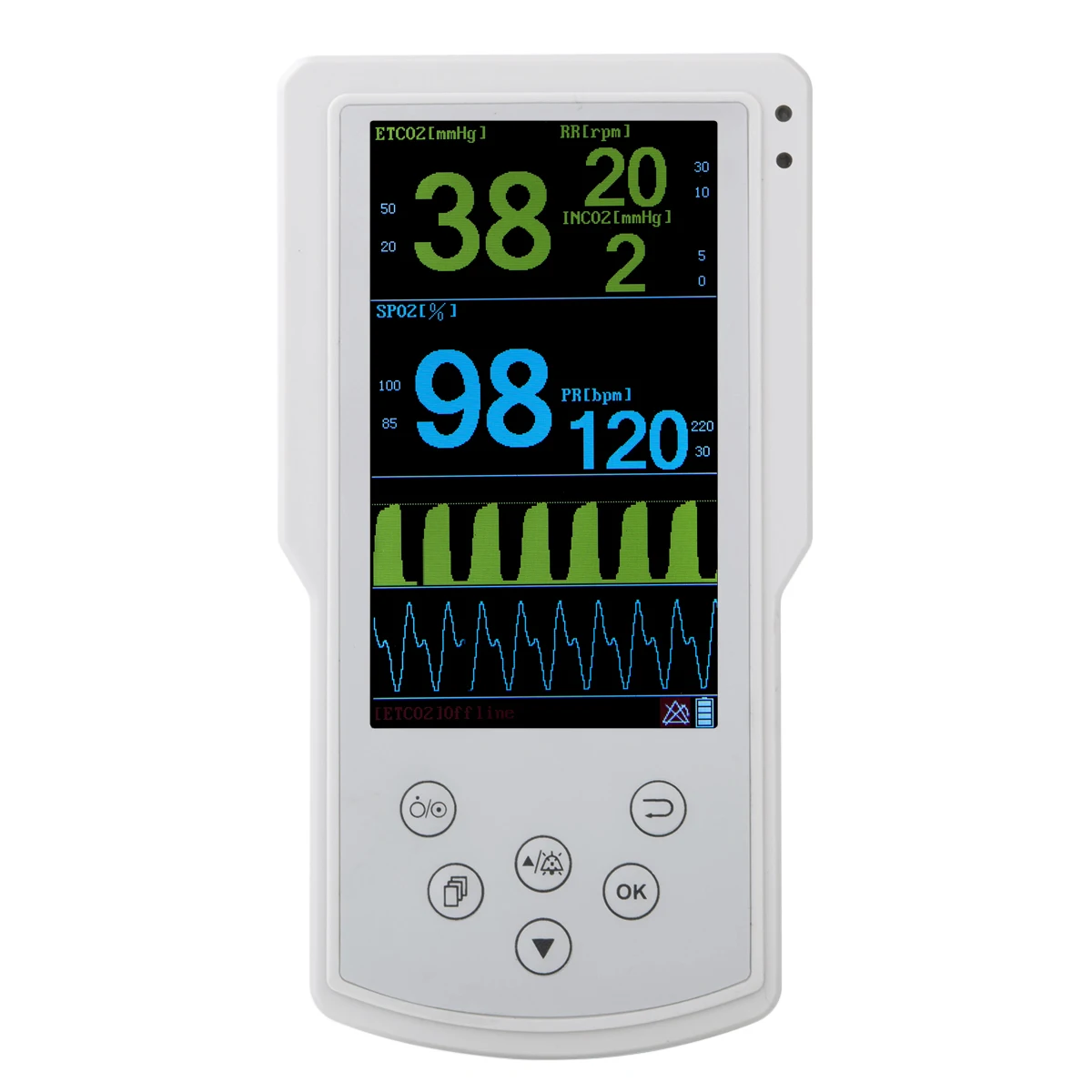 Handheld Patient Vital Signs Monitor With ETCO2 Module Portable