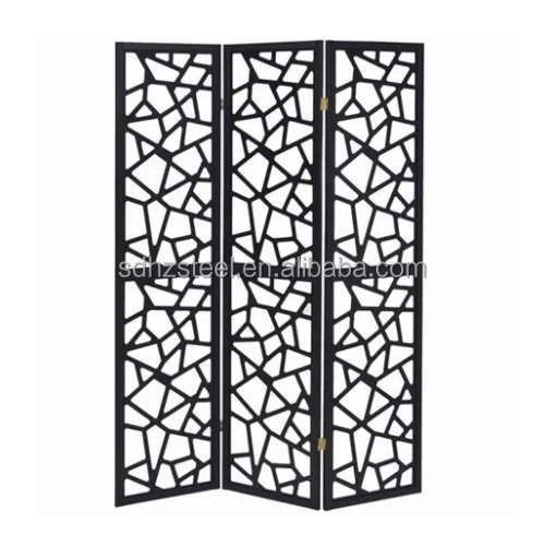 Wholesale Home Decor Room Dividers Partition Standing Metal Leaf Folding Screen