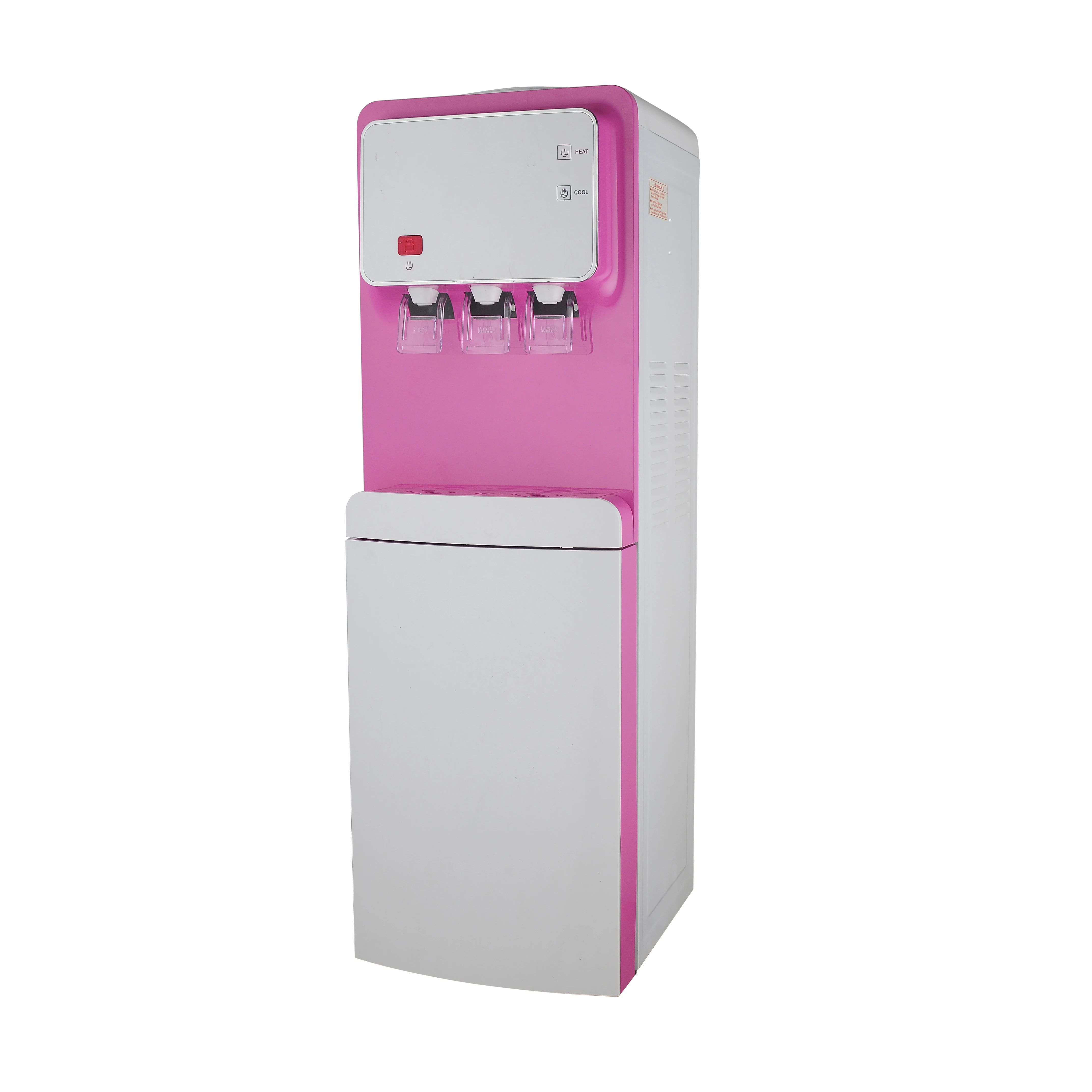 
Compressor or electronic cooling 3 taps hot warm cold water dispenser with storage cabinet child lock(YLRS-N3) 
