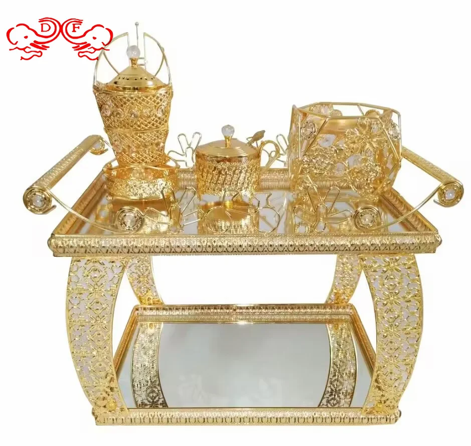 DF Ttrading house hot sale Ethiopian metal coffee table tea tray rekebot