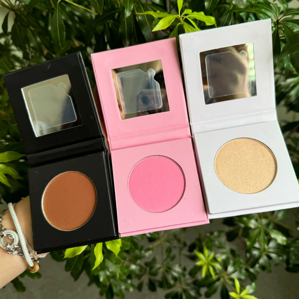 Vegan Single Blush Powder Palette Soft Pigmented Smooth Private Label Talc Free Black Blush Palette