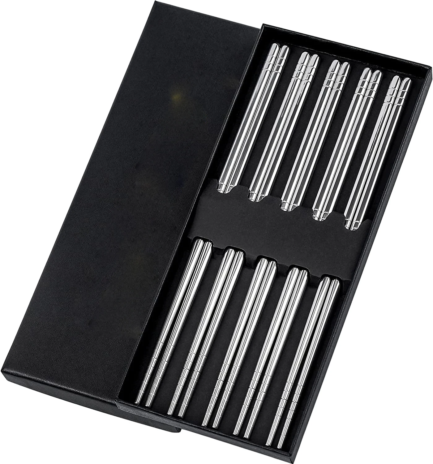 Wholesale Factory Price Custom Logo Color 304 Stainless Steel Metal Chopsticks Set With Case