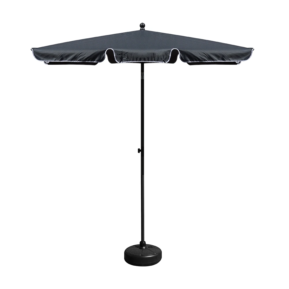 New arrival garden patio beach outdoor metal steel pole steerable umbrella manual open with crank