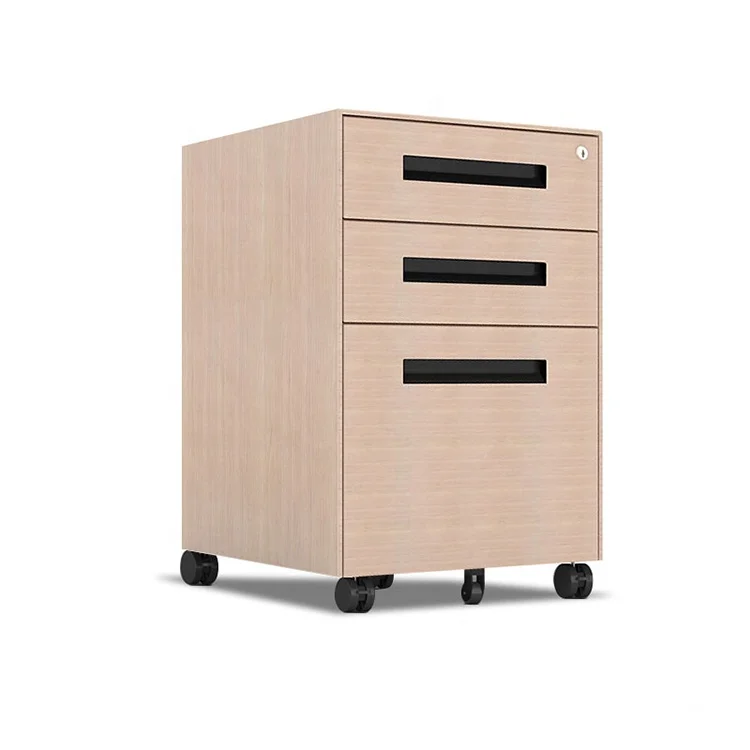 Commercial metal office furniture Movable Storage Mobile Pedestal Cabinet with Wheels 3 Drawer Metal Cupboard filling cabinet
