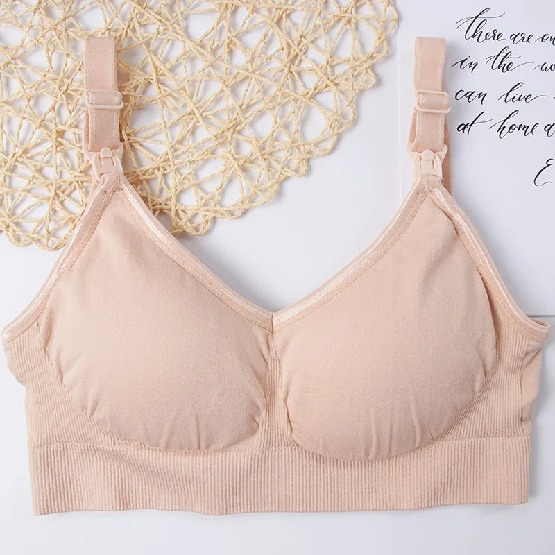 Hot Selling Women Plus Size Wireless Adult Nursing Sports Bra Breastfeeding