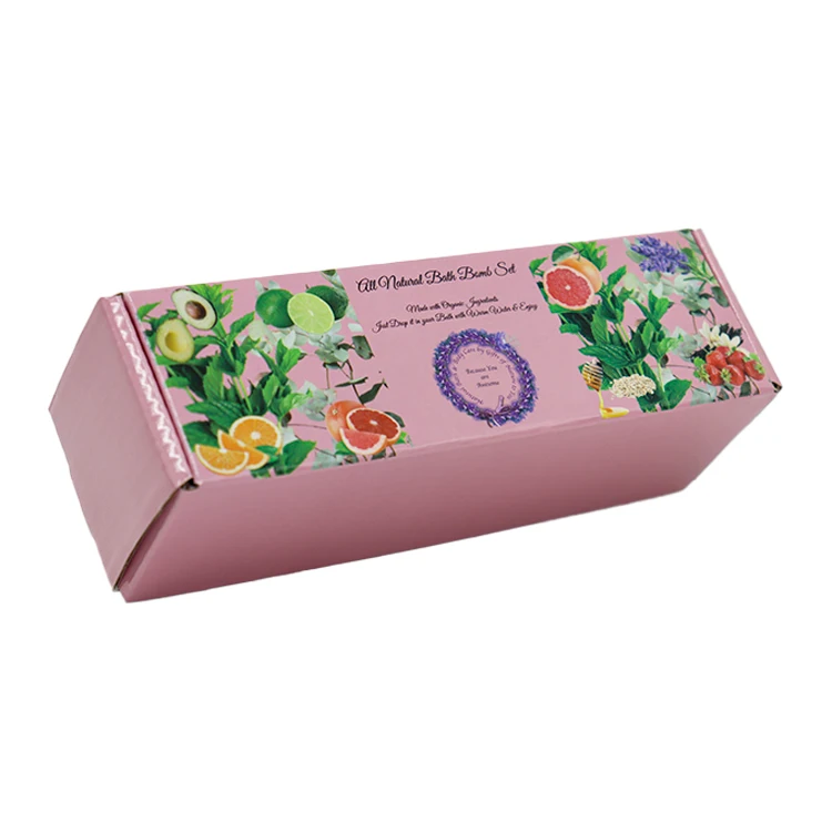 W172 Custom Logo Printing Colorful Cosmetic E-flute Cardboard Packaging Box High Quality Corrugated Paper Box Mail Box