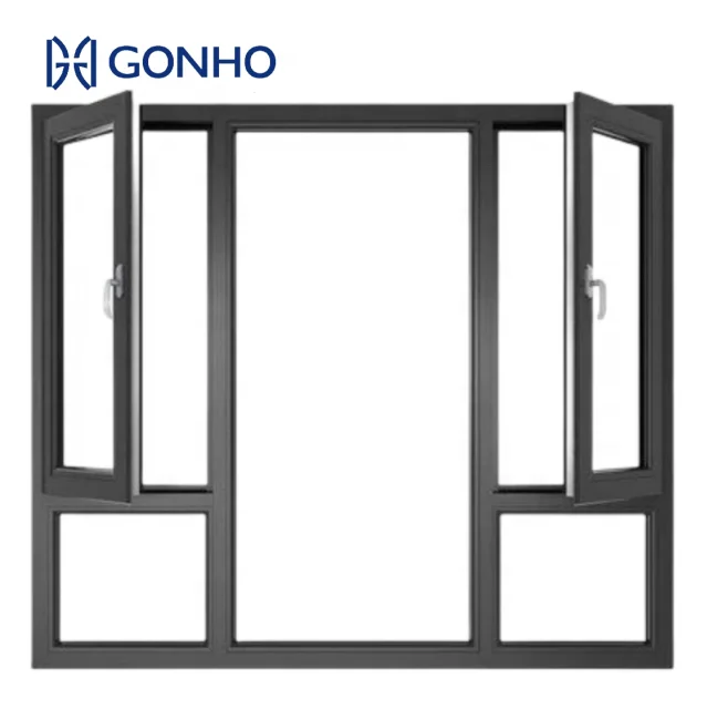 Gonho explosive new products hurricane impact aluminum windows casement security bars for casement window crimsafe