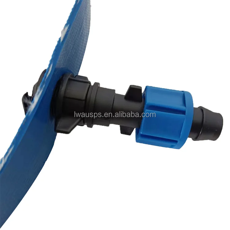 Farm Drip Tape Irrigation Accessories 16mm Lock Nut Fittings Hose By Pass For Drip Irrigation System