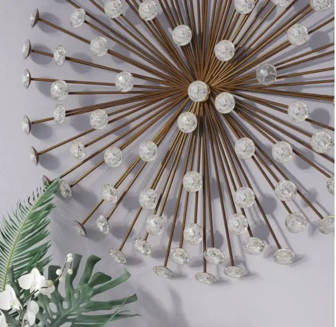 Modern Creative Acrylic Sun Burst Home Room Wall Art Decor Accents set