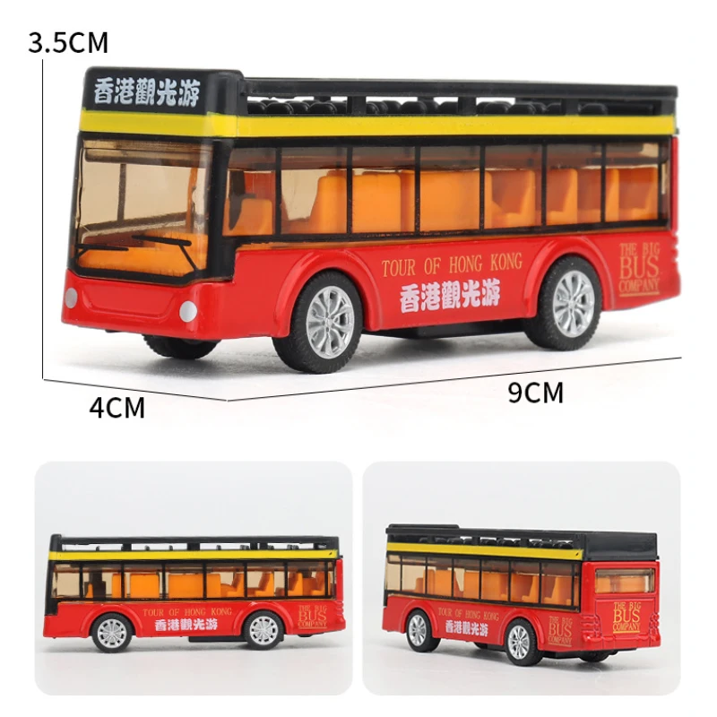 2021 Diecast Toy Vehicles New 4 Colors  Pull Back Diecast Min Alloy Toys City Bus Kids Diecast Toy Vehicles