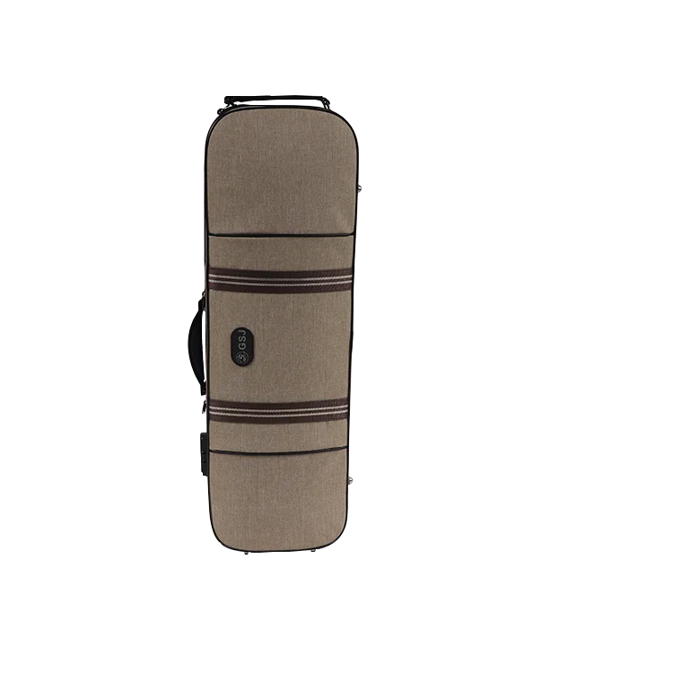 
High Quality Custom OEM Foam Light Oblong 4/4 Violin Case With Exterior Music Pocket 
