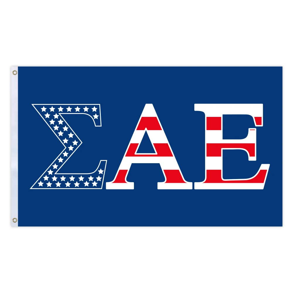 Заводская Быстрая доставка 3x5 футов 100% полиэстер Sigma Alpha Epsilon флаг с буквами США