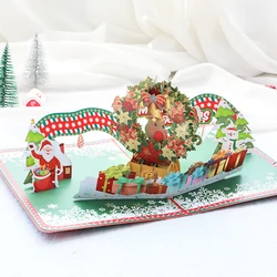 Christmas greeting card creative three-dimensional card 3d Christmas wreath gift small card design provides samples