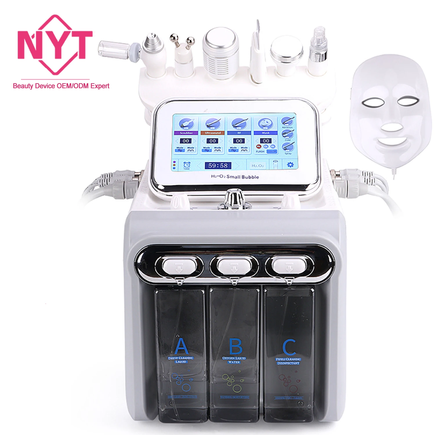 7 In 1 H2O2 Microdermabrasion Oxygen Aqua Newest 2020 Rf Skin Care Scrubber Best Md Dermabrasion Oxygeneo Hydra Facials Machine