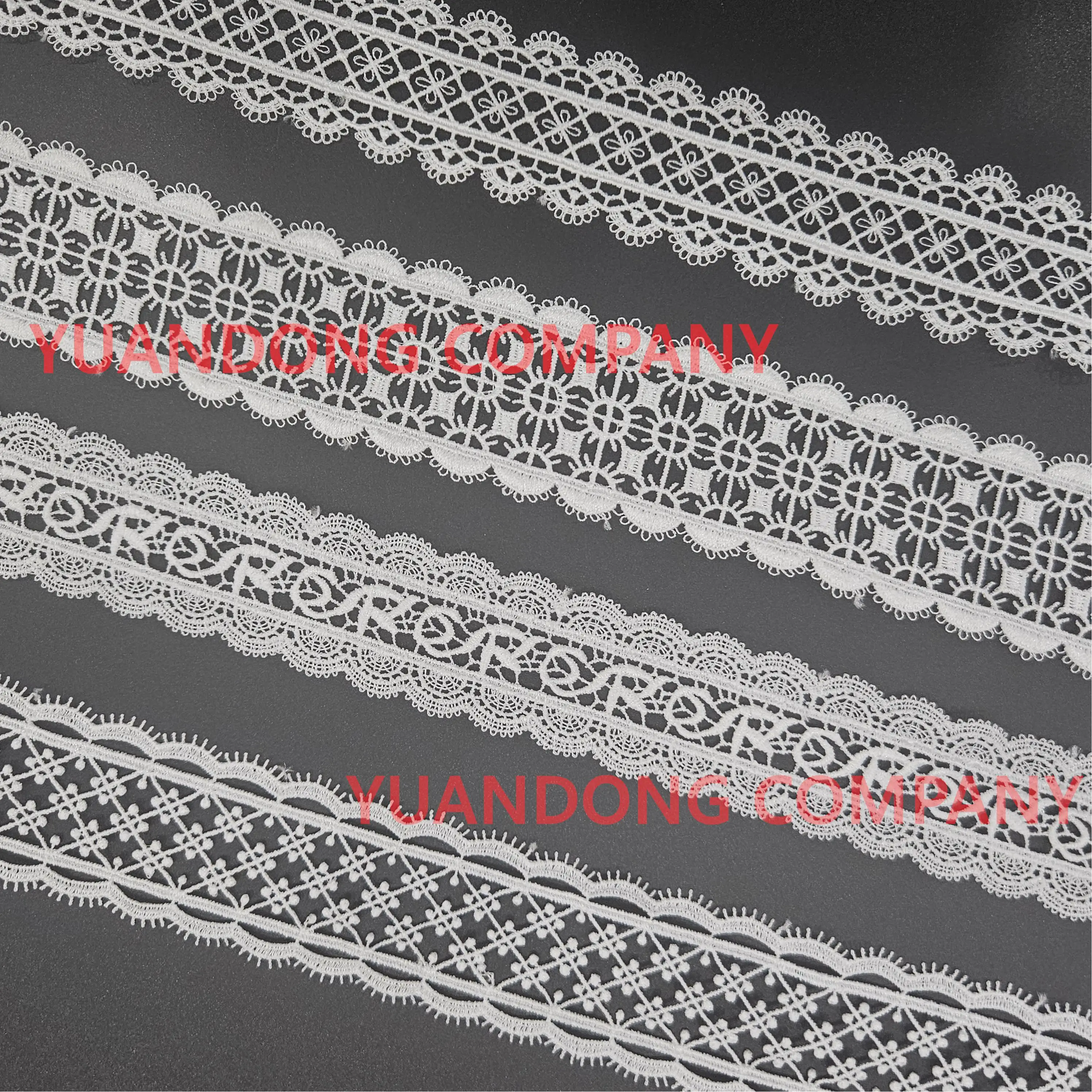 Wholesale High Quality Crocheted Lace Water Soluble flower lace fabric for wedding