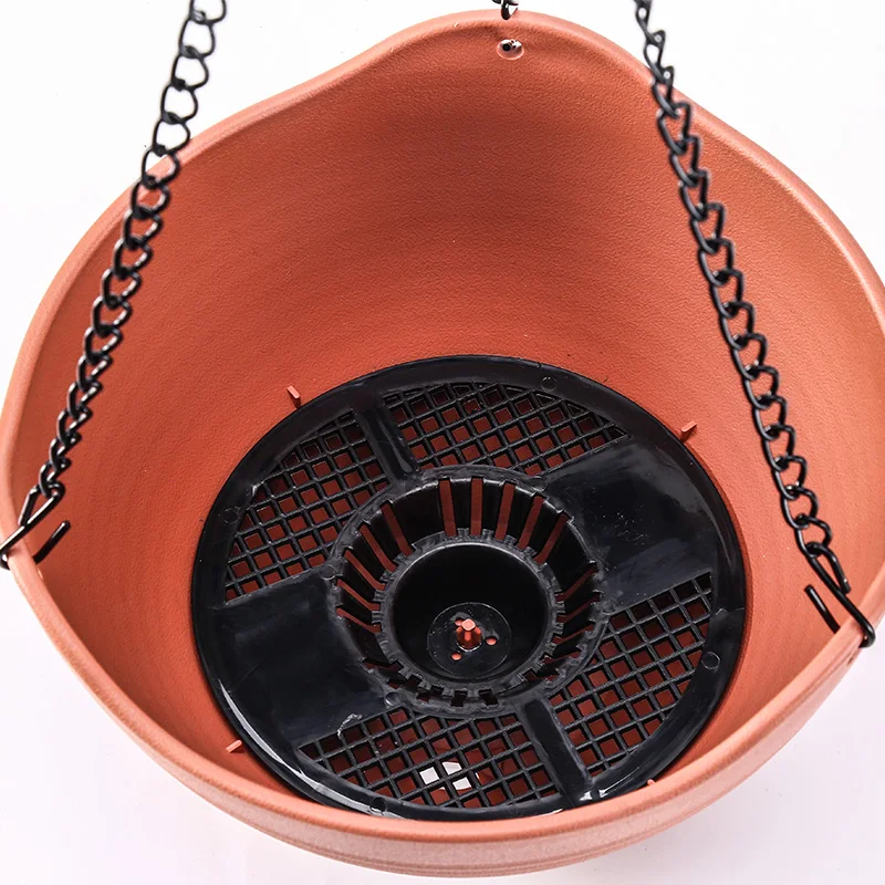 
wire plastic hanging flower pot outdoor indoor water stopper pots for plants 